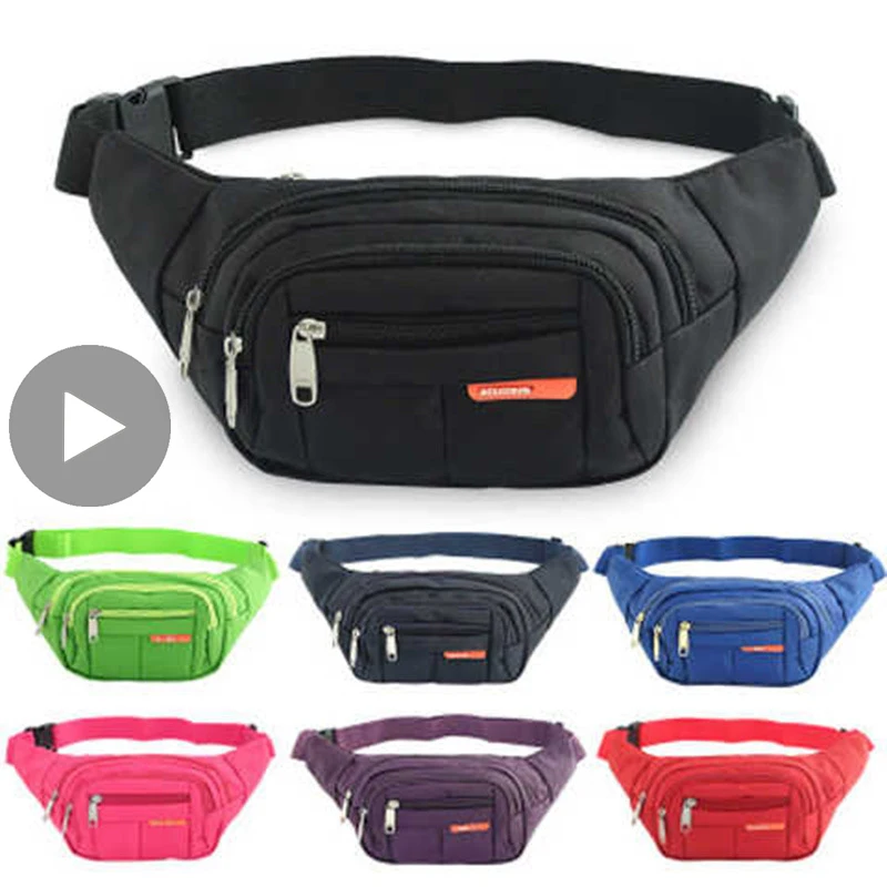 Waist Bag Waterproof Fanny Pack For Men Women Belt Pouch Shoulder Handbag Male Bum Kangaroo Belly Hip Sack Cross Canguro Banana