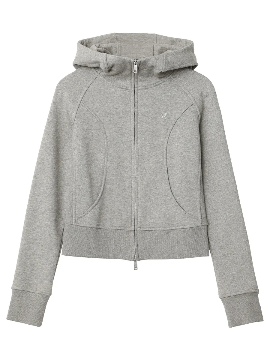 CHIC VEN Women Sweatshirts Fashion Casual Sport Hooded Solid Slim Double Zipper Tops Korean Ladies Hoodies Autumn Winter 2025