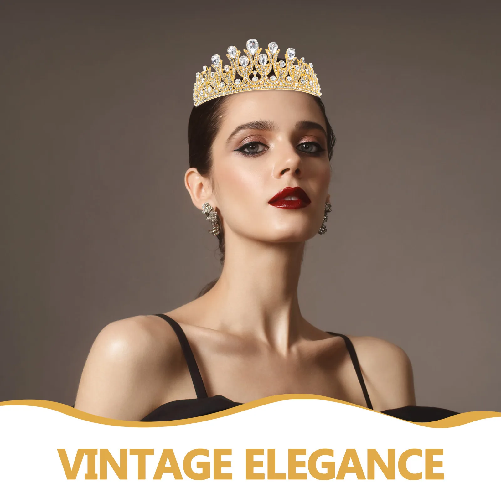 Mahkota Pengantin Berhias Berlian Imitasi Vintage, Aksesoris Rambut Pengantin, Tiara Putri Elegan untuk Pesta Pernikahan, Pesta Pengantin, dan Prom