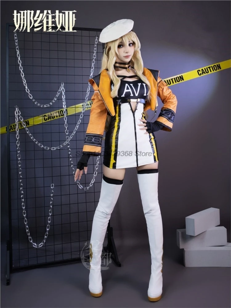 Instock Genshin Impact Exclusive Fanart Racing Navia Casual Outfit Cosplay Costume  Halloween Costumes