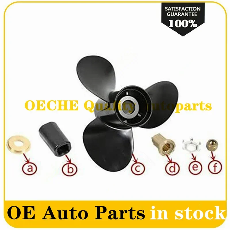 Marine Boat Outboard Propeller 13 1/4 x 17 Aluminum Alloy 48-77344A45 For Mercury 60 75 90 100 115 125 HP Accessory Set 3 Blades