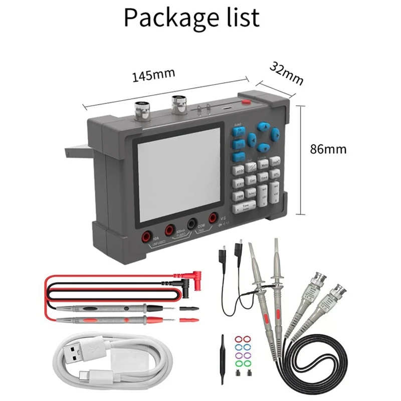 DSO3D12 3 in 1 Digital Oscilloscope Dual Channels 120Mhz Bandwidth