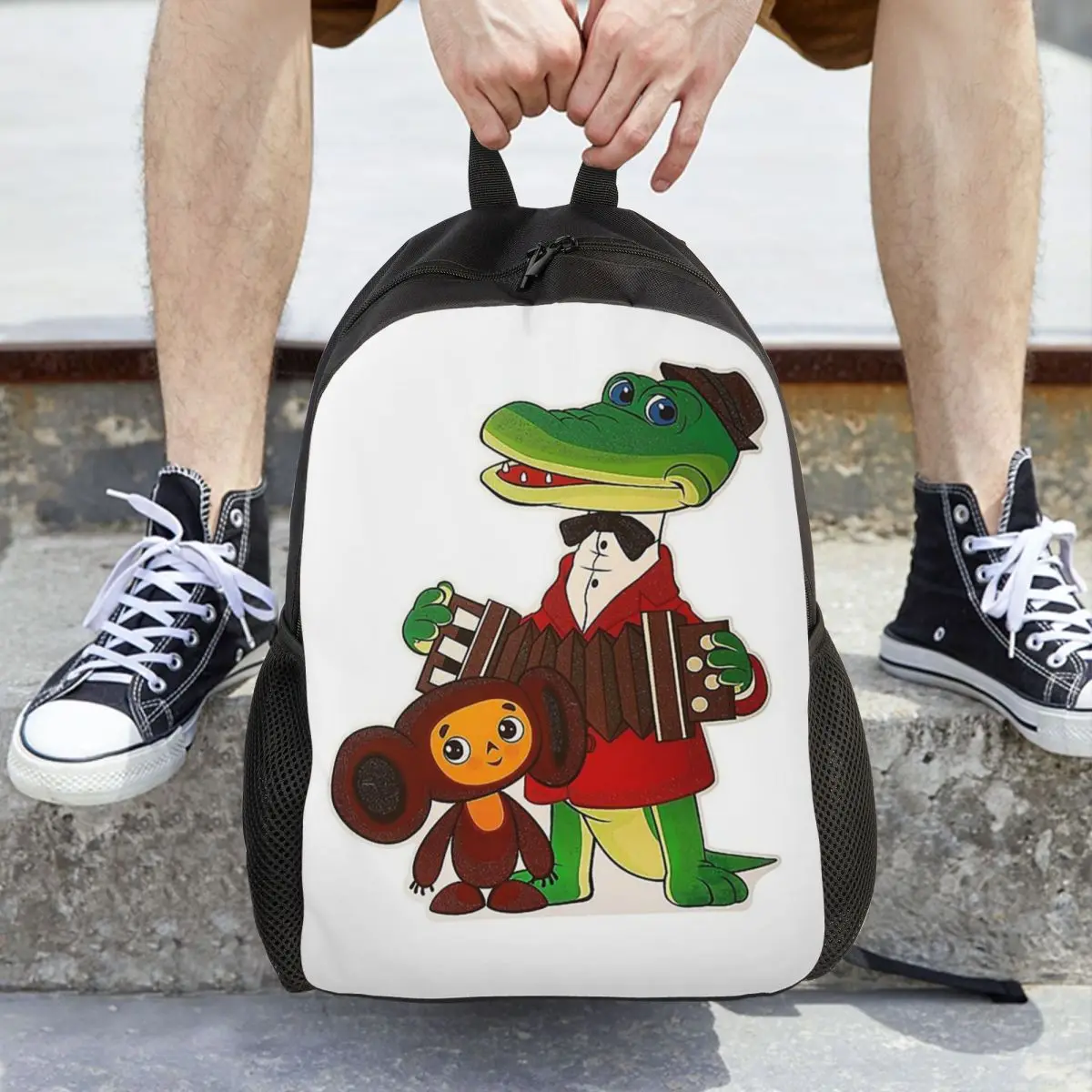 

Рюкзак Чебурашка и Гена, Лидер продаж, рюкзак большой емкости, детская сумка для книг, школьная сумка, сумки на плечо для мужчин и женщин