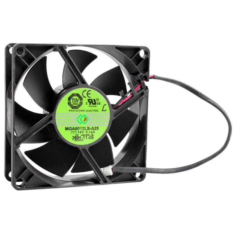 MGA8012LS-A25 8cm 80mm fan 80x80x25mm DC12V 0.12A 2pin Cooling fan for chassis power supply