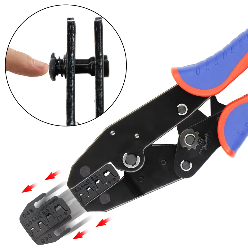 YFX quick replacement of jaw Crimping pliers for 236mm pliers plug spring and crimping cap terminals high hardness jaw tool