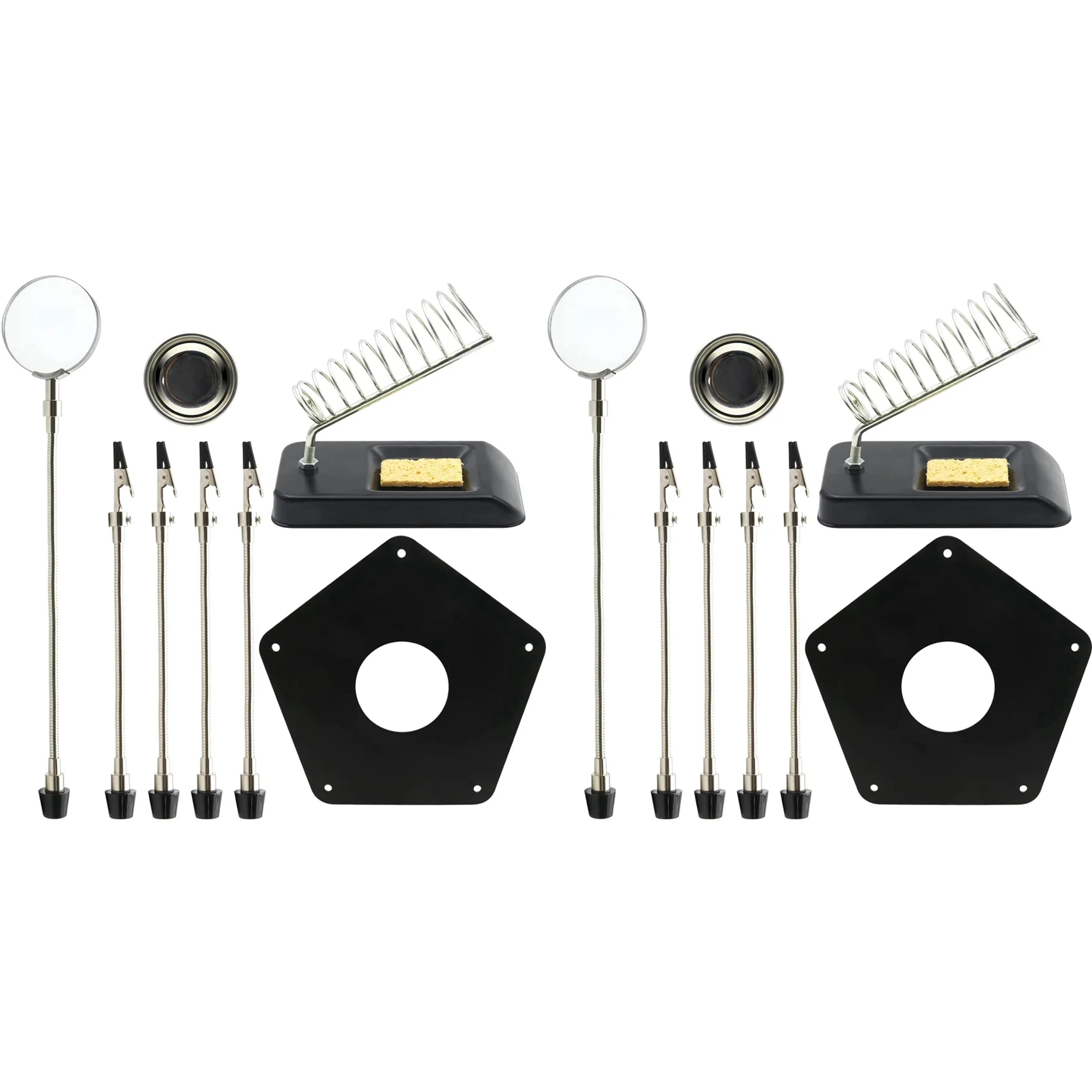 abrw-2x-strumento-per-saldatura-con-terza-mano-supporto-per-pcb-con-base-per-saldatore-base-in-metallo-e-bracci-flessibili-in-metallo