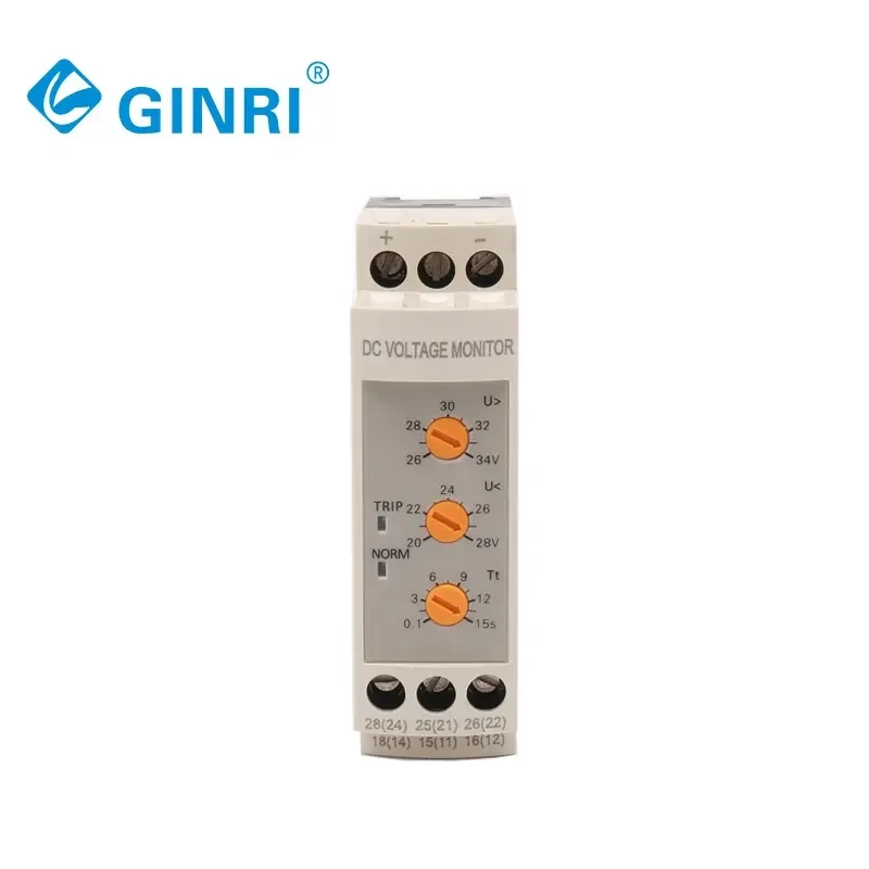 GINRI DVRD-48 12/24/36/48 فولت تيار مستمر الجهد الزائد الجهد المنخفض حماية رصد التتابع الجهد حماية التتابع