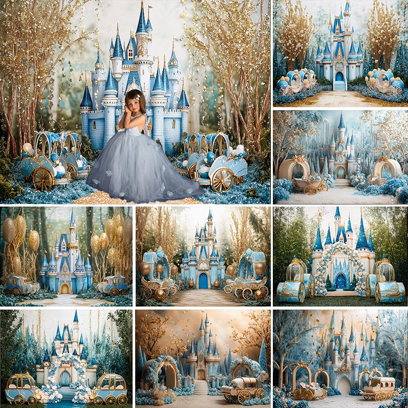 

LS Magical Castle Backdrops Kids Adult Photography Cake Smash Child Baby Photocall Decors Wonderland Balloons Backgrounds