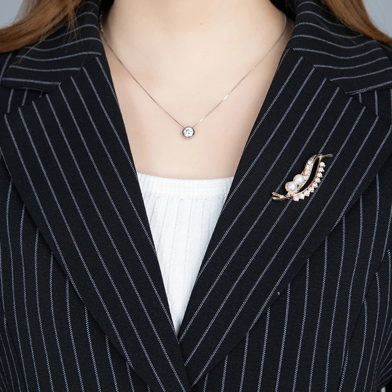 Middle Aged Mother\'s Blazers Coat Spring Autumn Casual Suits Collar Stripe Suits Jacket Fashion High Quality Short Blazer Tops