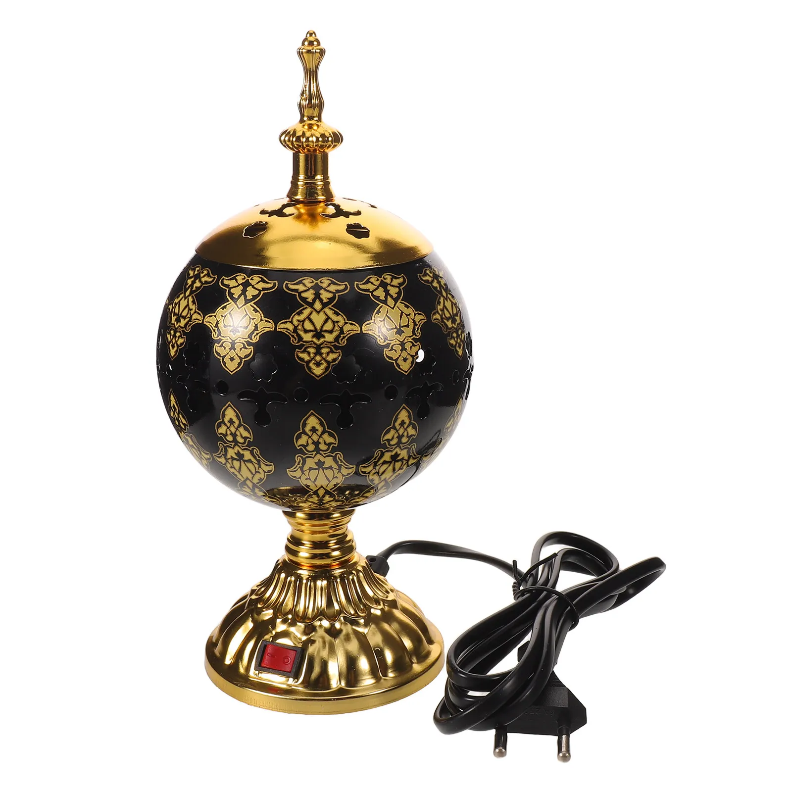 Ceramic Bukhoor Burner Electric Plug-in Pottery Incense Burner Flameless Arabic Design Aromatherapy Fragrance Holder for Home
