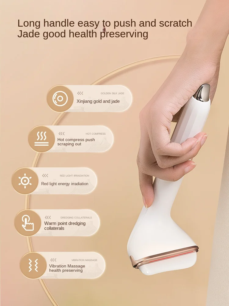 Ke Ai Elektryczna deska do skrobania Jade Stone Łatwe golenie Magiczne narzędzie Ogrzewanie i masowanie całego ciała Uniwersalna twarz Powrót i oko Mu