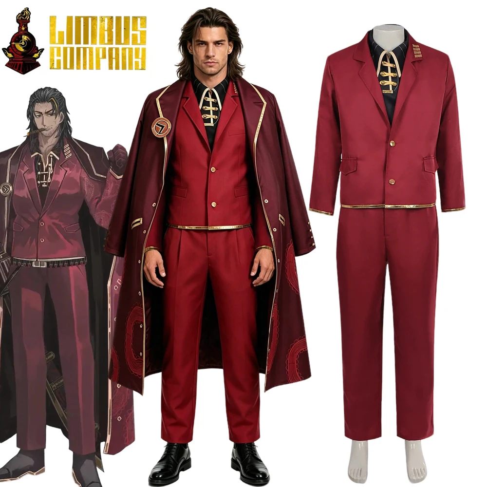 

Костюм для косплея Game Limbus Company Lei Heng, мужской, для взрослых, пиджак, брюки, униформа, одежда на Хэллоуин