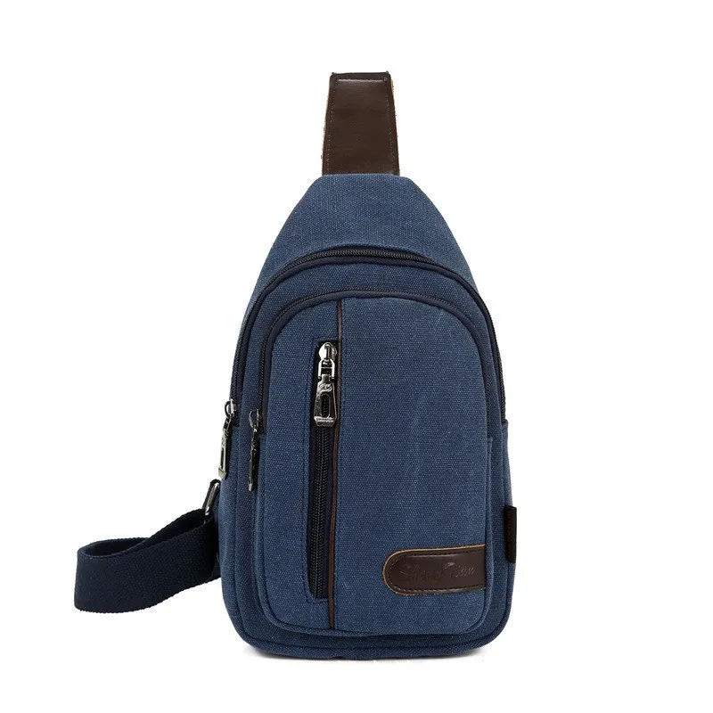 Bolso de pecho para Hombre, bandolera de lona, informal, deportiva