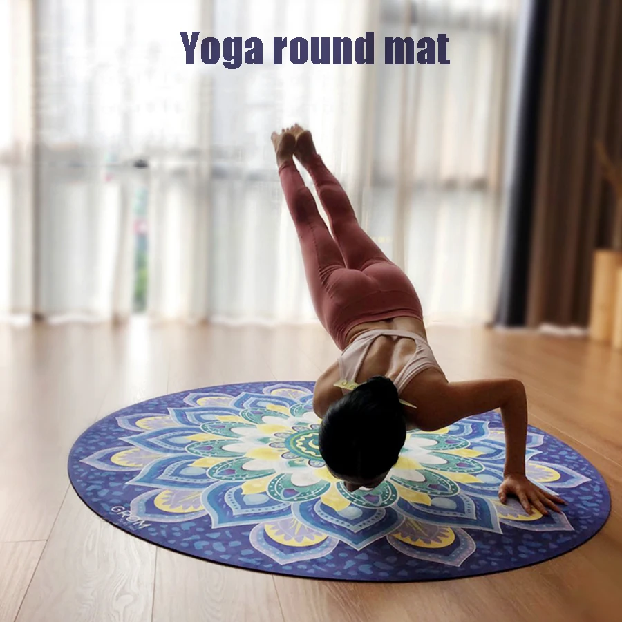 Yoga Round Mat Suede Natural Rubber Mandala Yoga Mat Female Specific Circular Air Meditation