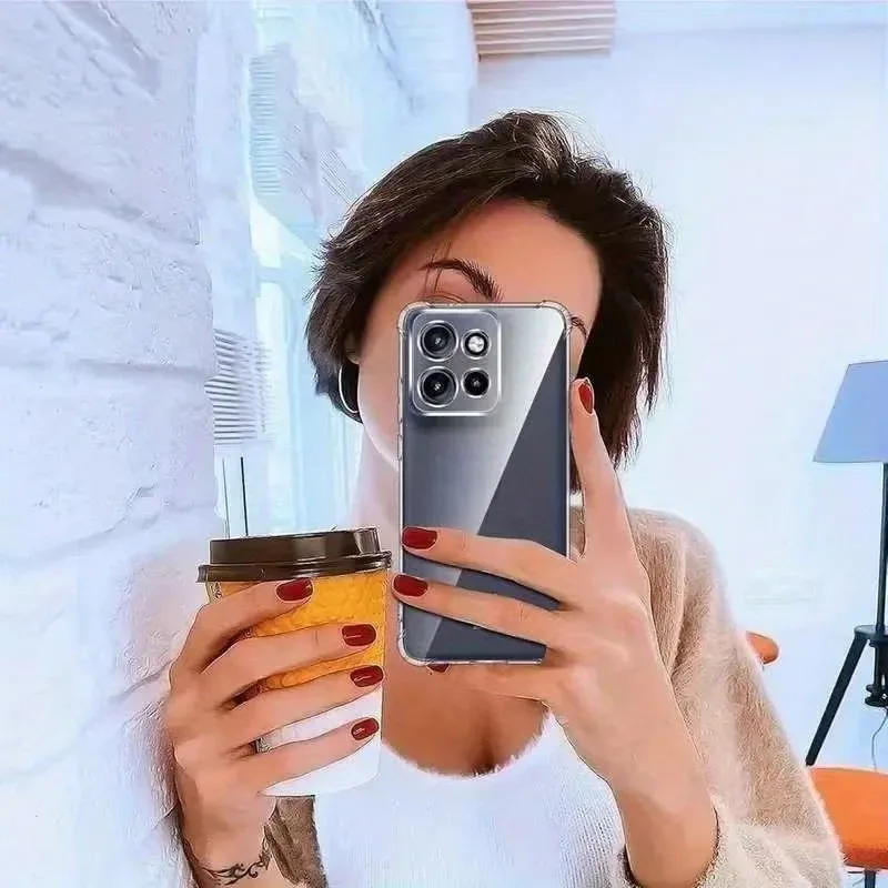 Dicke, stoßfeste Silikon-Handyhülle für Motorola Edge 60 Fusion 50 Pro 40 Neo Moto G55 G75 G85 G84 G54 5G Protect Clear Cover – Detail 5