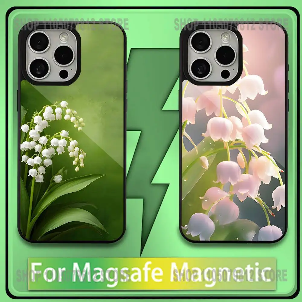

Lily of the valley Phone Case For iPhone17,16,15,14,13,12,11,Plus,Pro,Max,Mini Soft Magesafe Magnetic Wireless Charge