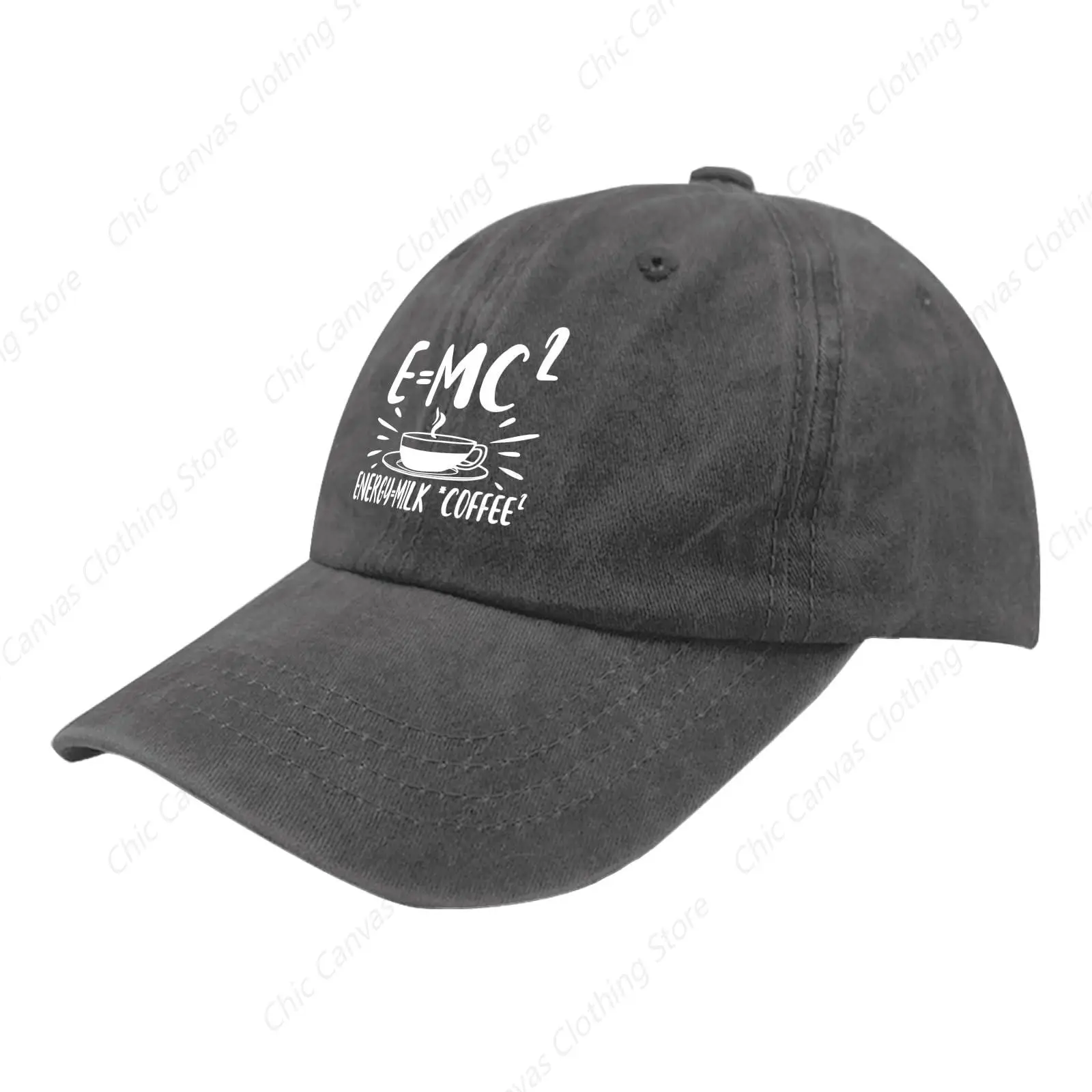 E=MC2 Science Coffee Energy Milk Coffee Hats Music Hat Adjustable Washed truck Hat Classic Vintage Hat Outdoor Sports Cap