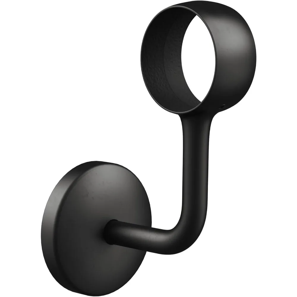 Rails d'escalier en métal, Rails à main en acier enduit de poudre noire de 3 pieds pour marches intérieures et extérieures, Rails de sécurité muraux