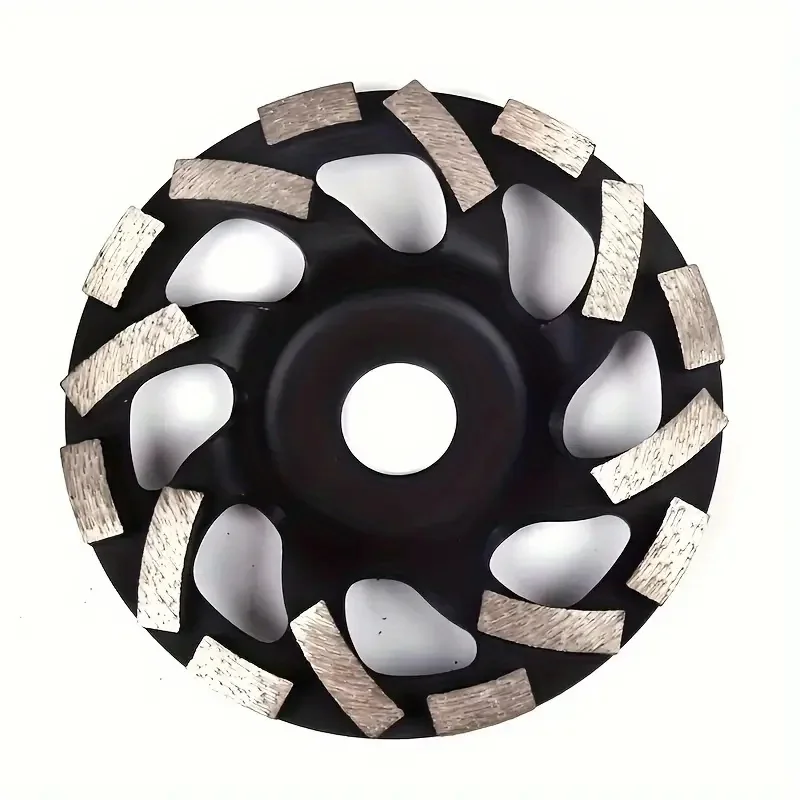 For Paint Epoxy Coating Removal, Black 5 Inch Concrete Grinding Wheels 7/8 Inch Arbor Grinding Cup Wheel with Diamond Segments