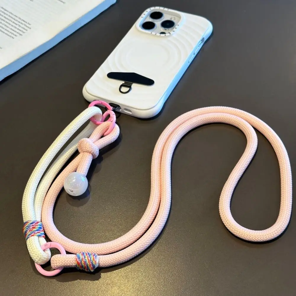 

Chain Rope Mobile Phone Back Clip Holder 2 in 1 Rope Endant Decor Phone Back Clip Bracket Back Clamp Anti-Lost