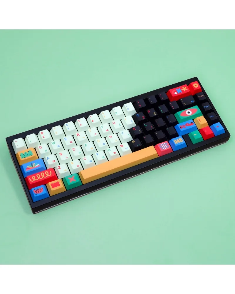 Original motif PBT sublimation keycap Cangjie Arabic Korean German French Spanish Russian small language replica