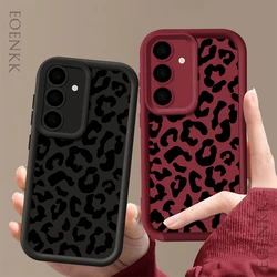 INS Leopard Print Phone Case For Samsung Galaxy S25 S22 S21 S23 S20 S24 Ultra FE A35 A15 A25 A55 Note 20 Plus 5G Soft Cover