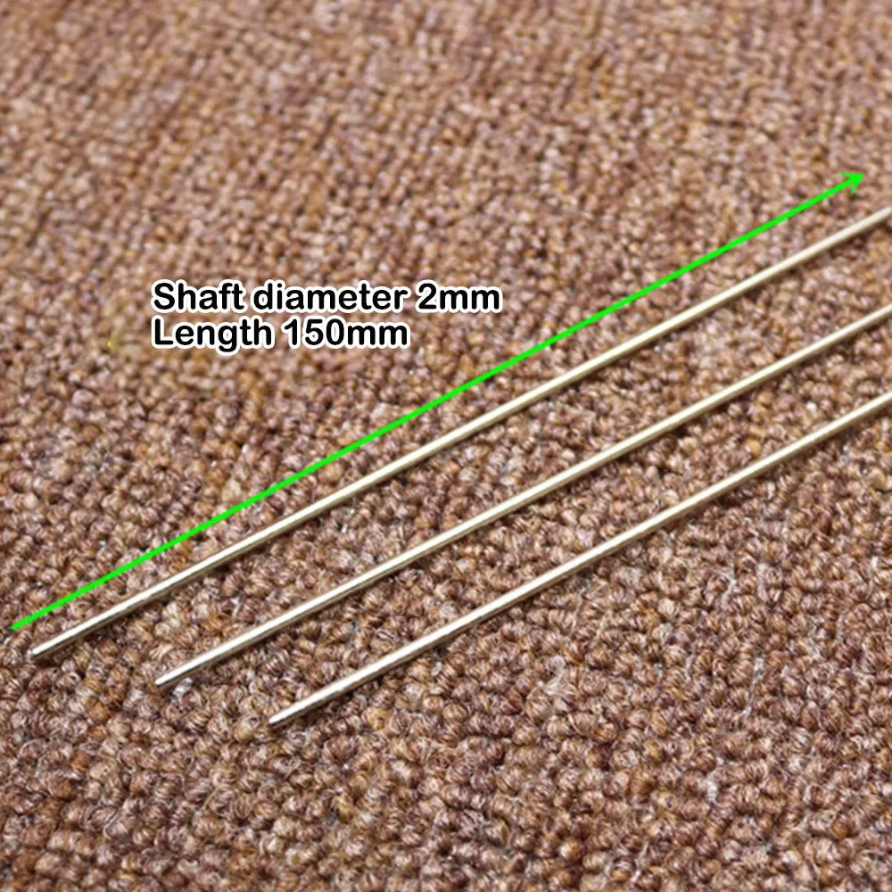 10PCS Stainless Steel Shaft 2mm 2*150mm Electroplated Toy Model Car Transmission Gear Connecting Shaft Axle Electric Accessories