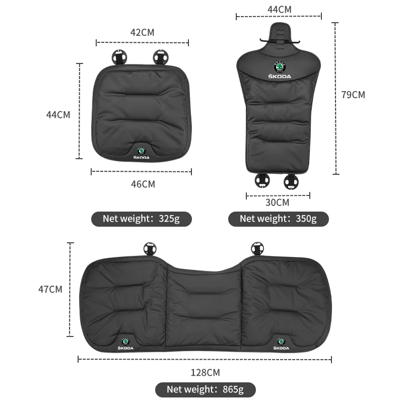 Car Seat Velvet Cushion Leather Backrest Seat Cover Accessories For Skoda Octavia Rapid Kodiaq Superb Derivative Karoq Fabia Kam view 6
