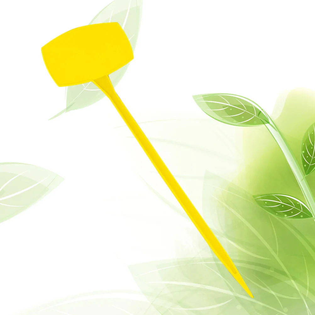 

10Pcs Plant Labels Waterproof Yellow Large Size Nursery Garden Markers Reusable Plant Signs Gardening Identification Stakes