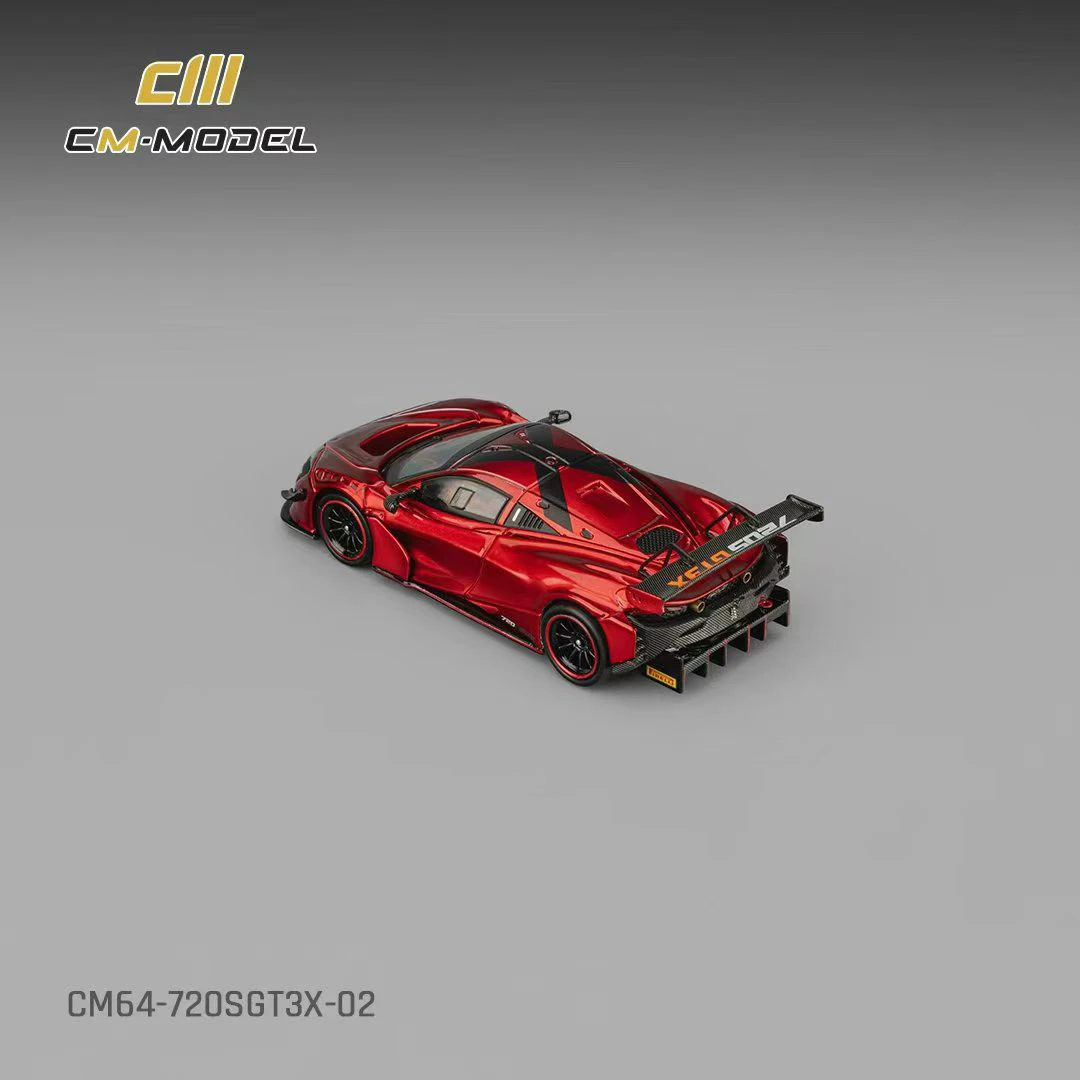 Voorverkoop CM 1:64 Rood 720S GT3 Metallic Diecast Diorama Automodel Speelgoed