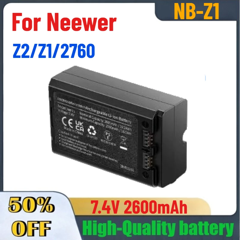 

NB-Z1 7.4V 2600mAh High-Quality Flash Batteries for Neewer Z2/Z1/2760 Accessories Fast Shipping