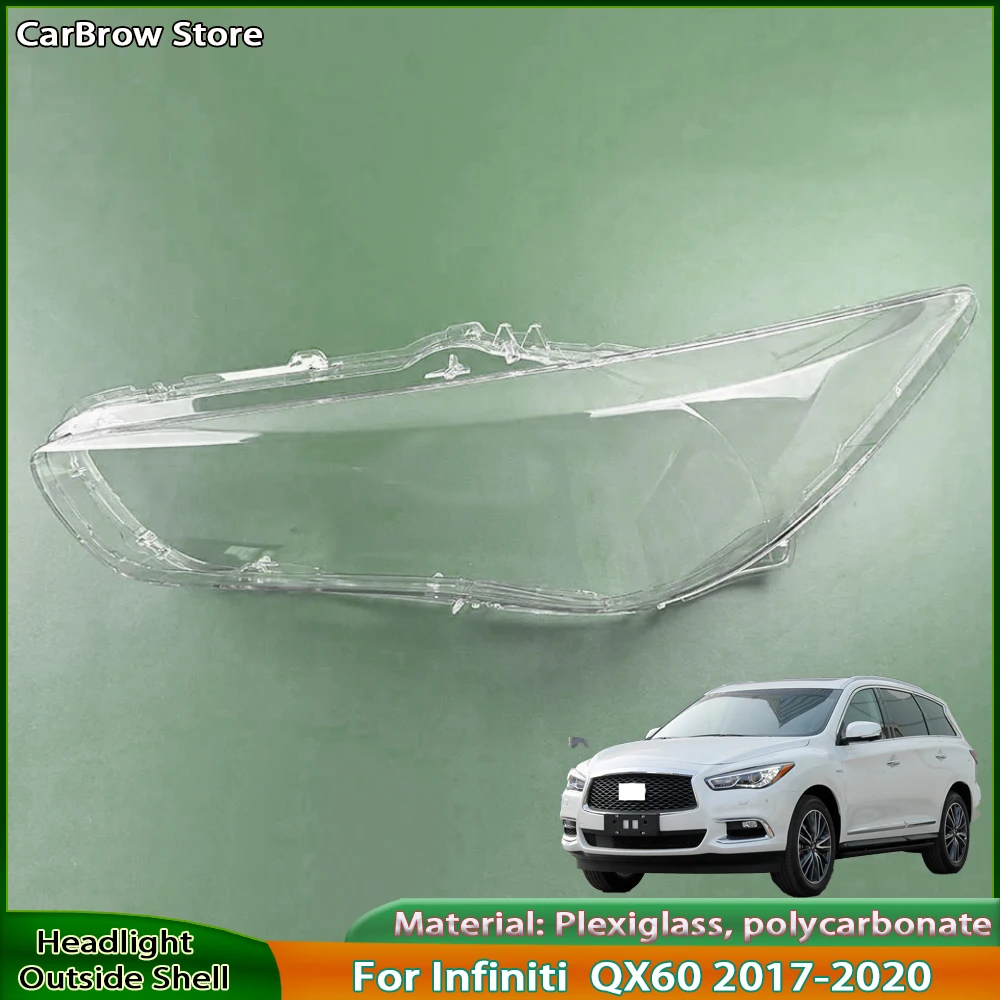 

Headlamp Cover For Infiniti QX60 2016 2017 2018 2019 2020 Headlight Transparent Lens Lamp Shell Masks Replace Original Lampshade