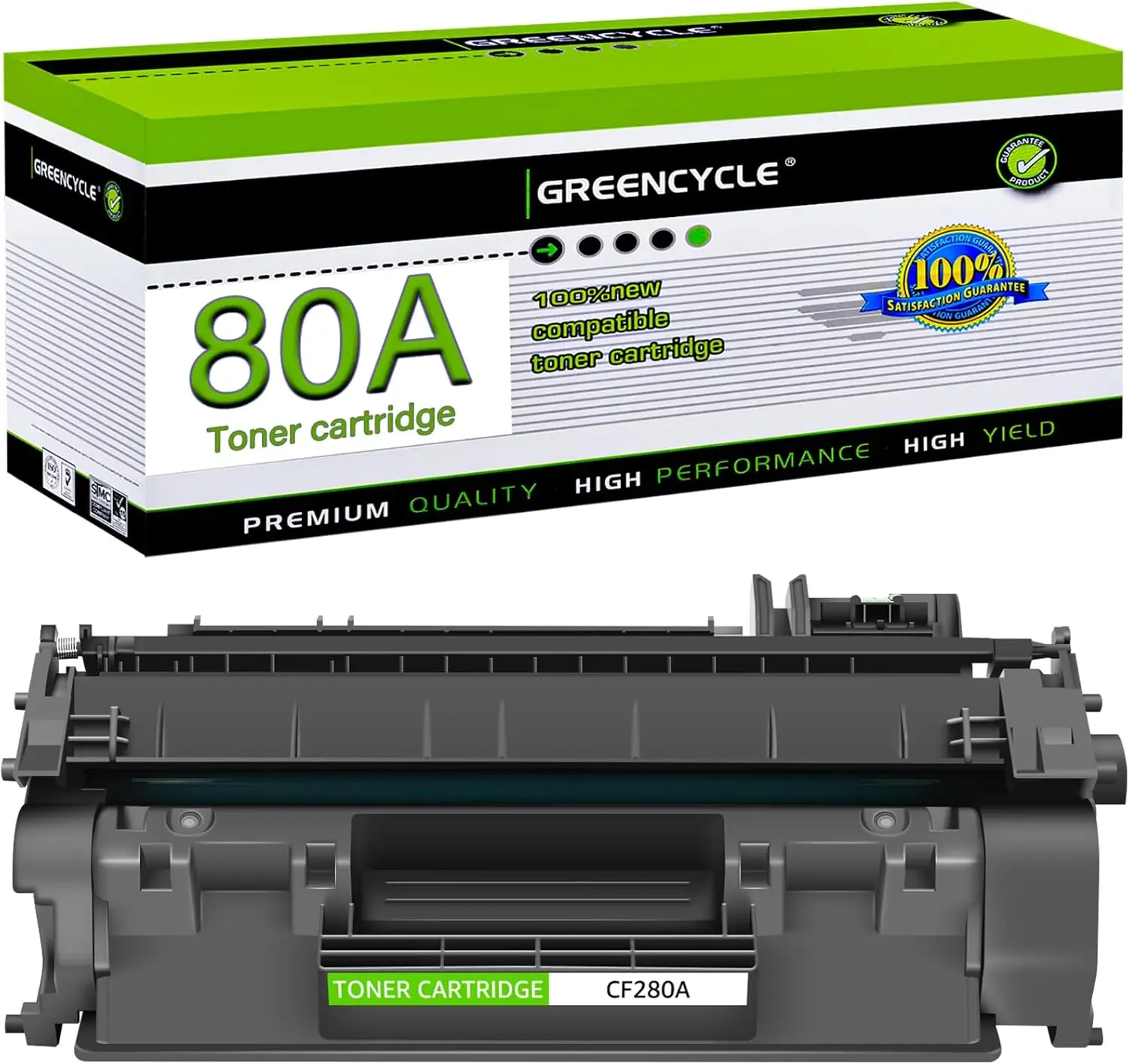 

Compatible Toner Cartridge Replacement for HP 80A CF280A, 1-Pack, 2700 Pages