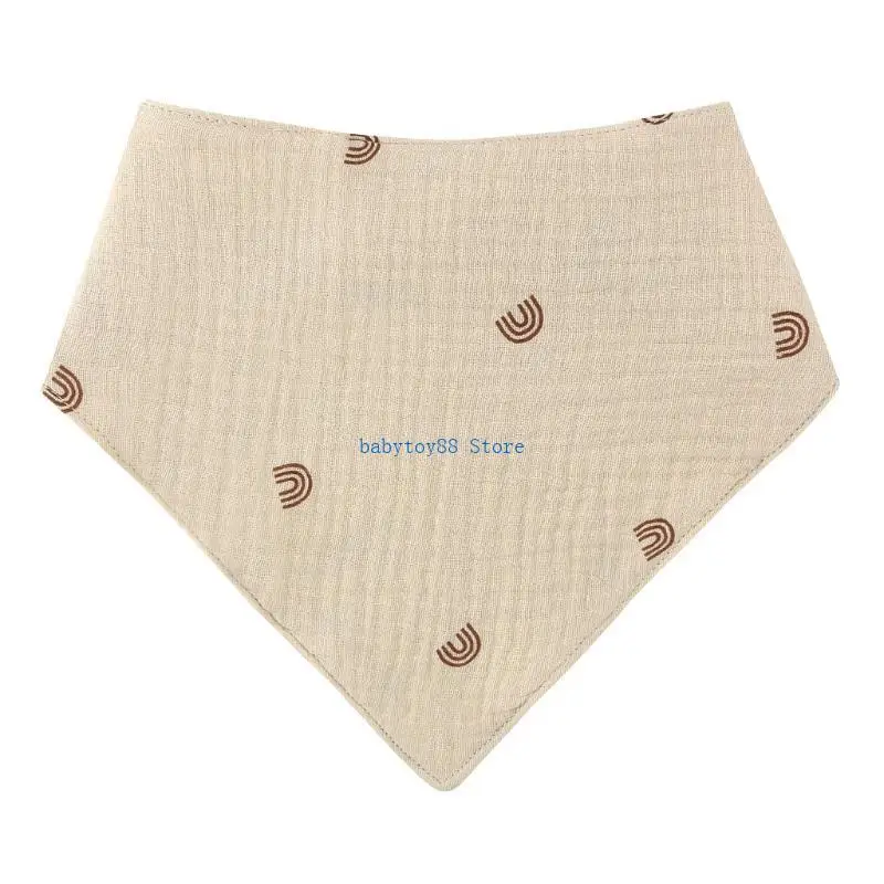 Y4UD 4 個ソフトコットンバンダナモスリン吸収性唾液タオルベビー幼児授乳よだれかけ