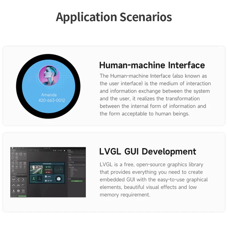 DN-ESP32-S3 1,85-дюймовый круглый дисплей, макетная плата, 32-битный двухъядерный процессор LX7, экран 360X360 для Wi-Fi и Bluetooth
