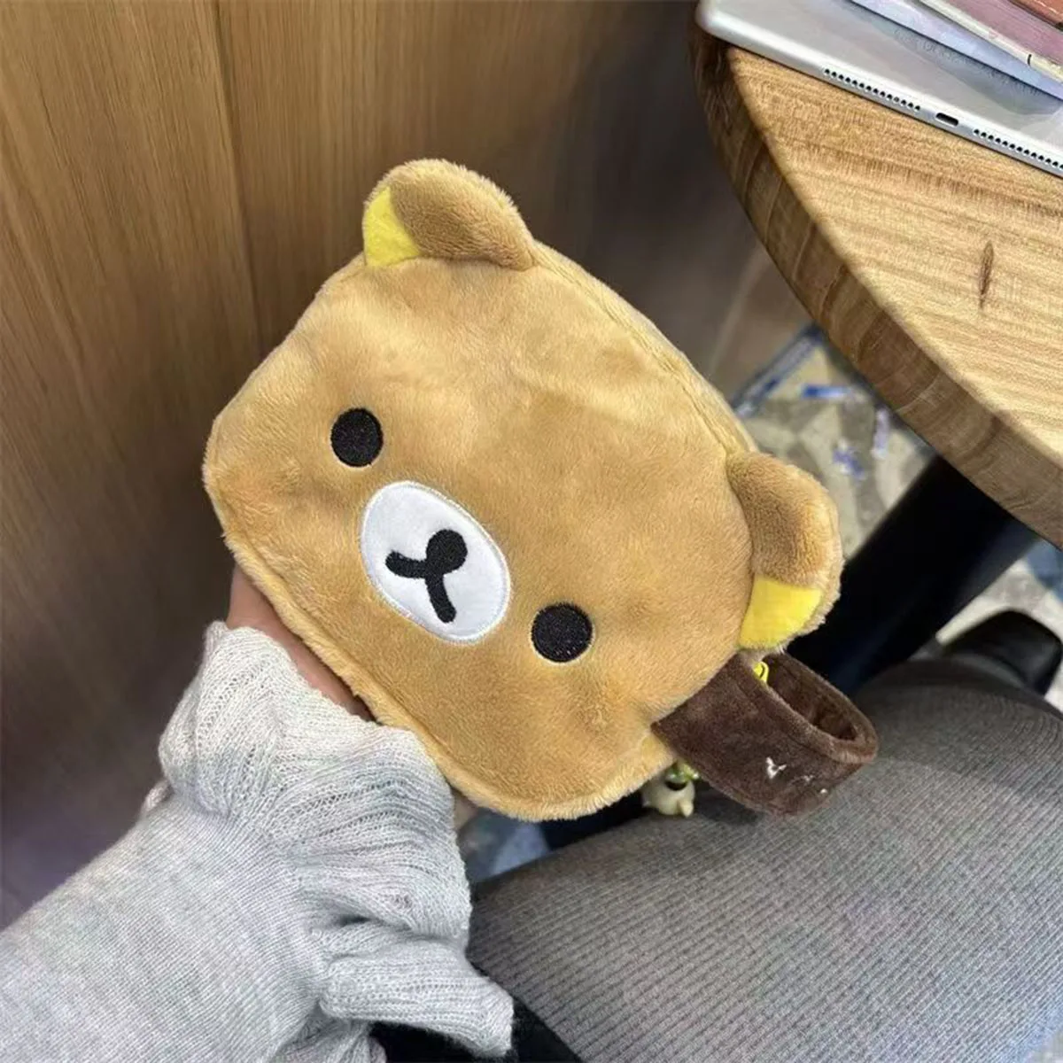 

Симпатичная косметичка Rilakkuma, сумка для хранения мелочей, дорожная сумка большой вместимости, портативная подвесная сумка для туалетных принадлежностей