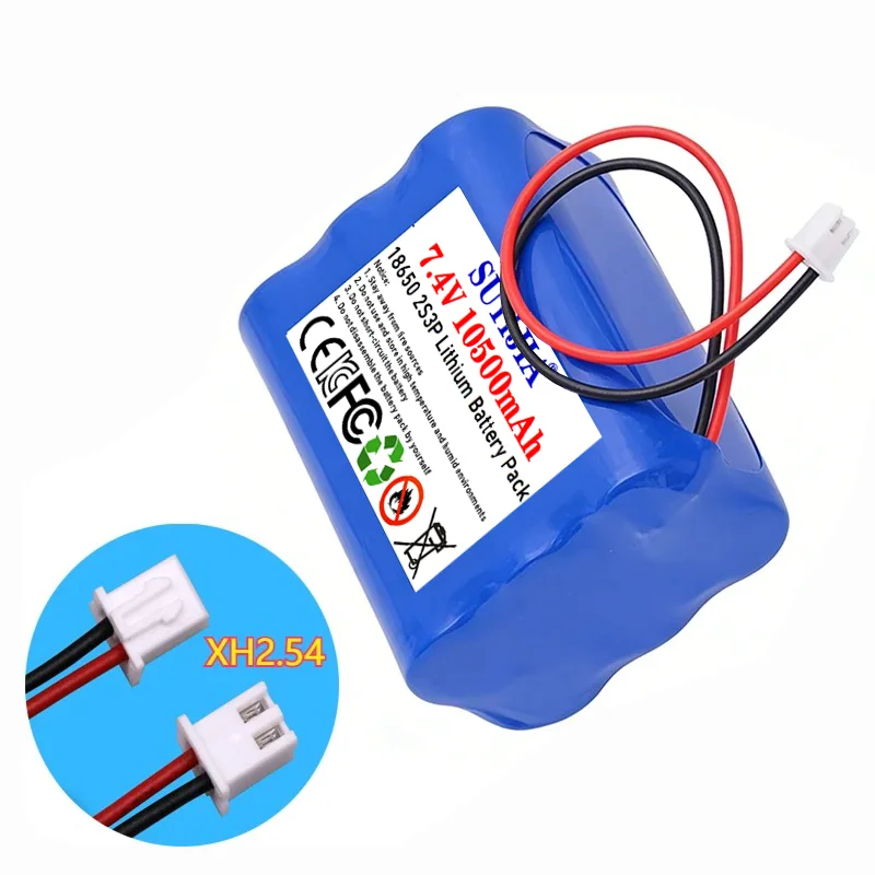 2026 18650 lithium battery pack 2S3P 7.4V 10500mAh for 7.4V/8.4V outdoor photovoltaic street light power supply portable audio