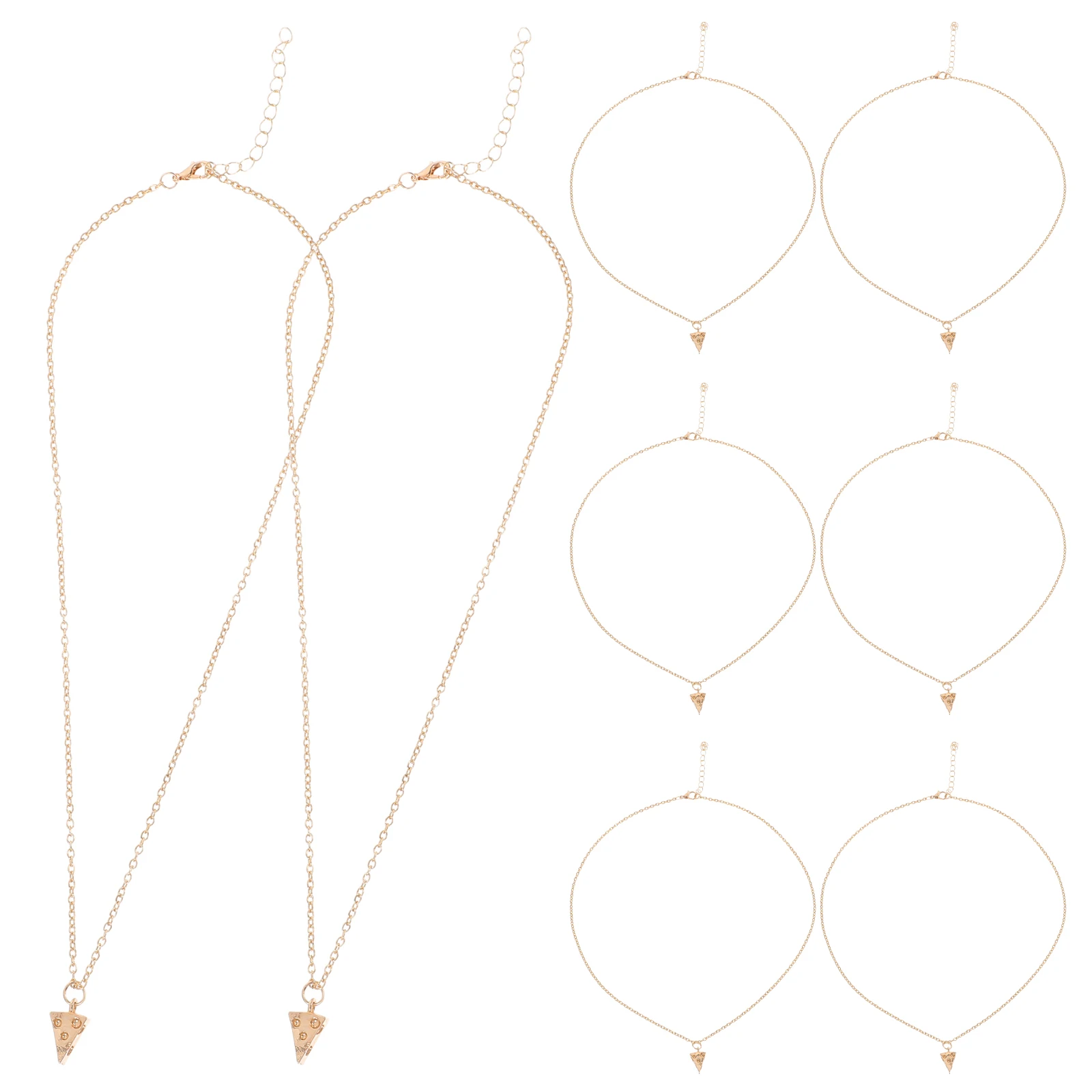 

8Pcs Cheese Necklace Fashion Pizza Pendant Stylish Jewelry Gifts for Friends Birthday Wedding Mother's Day Valentine's Day