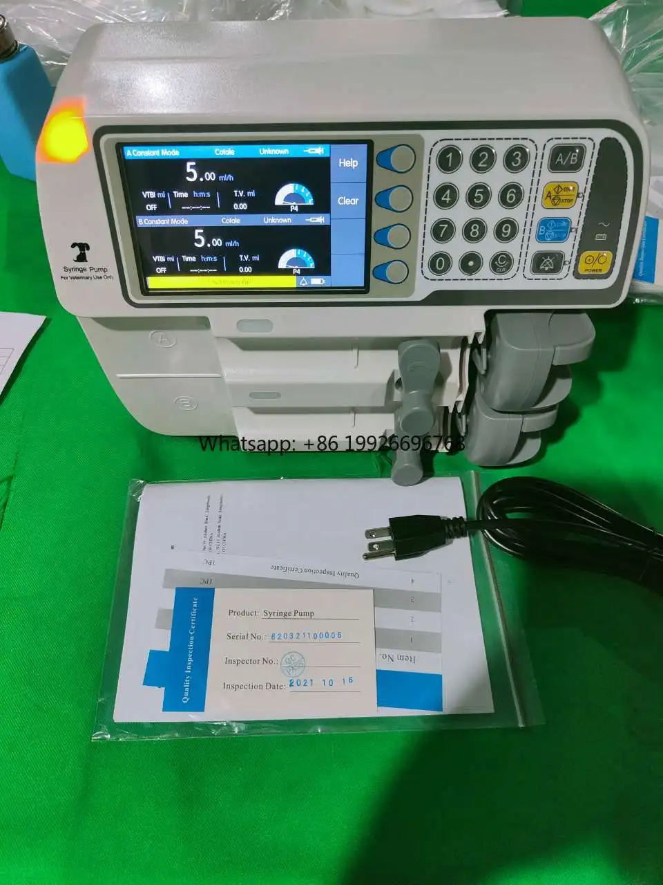 

Small Double-Channel Intravenous Pump for Veterinary Use Features Identification manufacturer