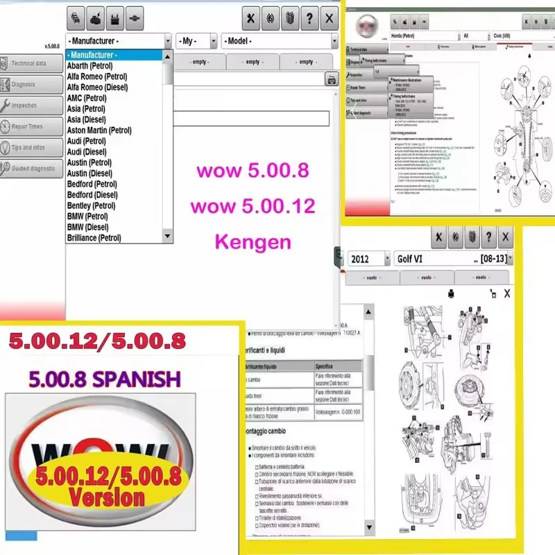

Software 5.00.8 R2 WOW 5.00.12 diagnostic + Multi-languages with Keygen for DS--150E Multidiag Cars and Trucks auto Program
