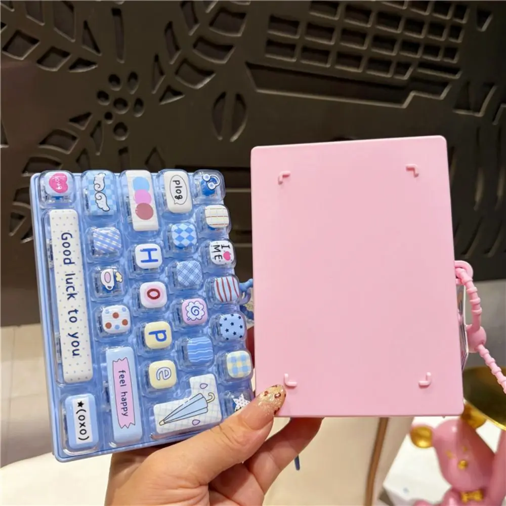 Cute 26-key Keyboard Keychain Pressable Keys Hanging Loop Press Button Clear Key Sounds Keyboard Bag Ornament