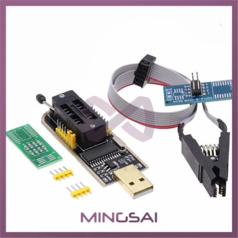 CH341A 24 25 Series EEPROM Flash BIOS USB Programmer Module + SOIC8 SOP8 Test Clip For EEPROM 93CXX / 25CXX / 24CXX