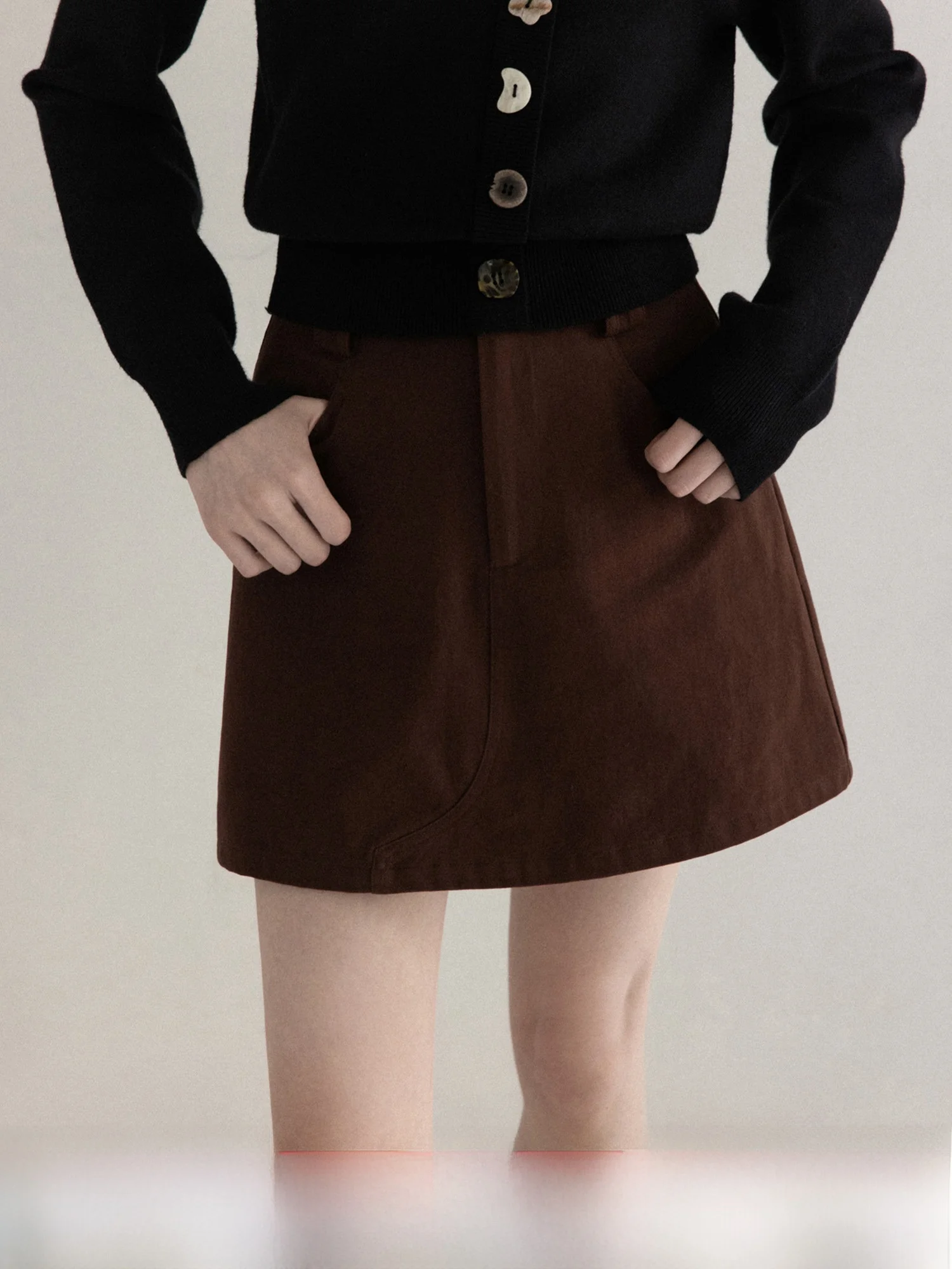 

High Waist A-Line Skirt Women's Spring 2026 Casual Comfortable Cotton Vintage f Body Skirt Soft Sle Versatile ort...