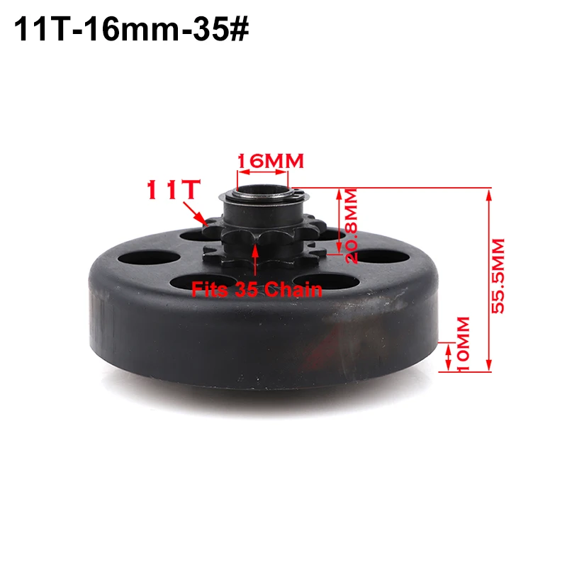 16mm 19mm 20mm 25.4mm frizione automatica centrifuga 10/11/12/13/14 dente per Kart Minibike Engine 420/35 # catena accessori ATV