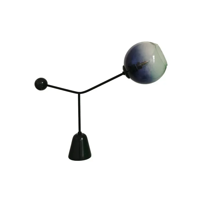 

Modern simple bedside lamp, fashionable and creative glass ball LED marble table lamp