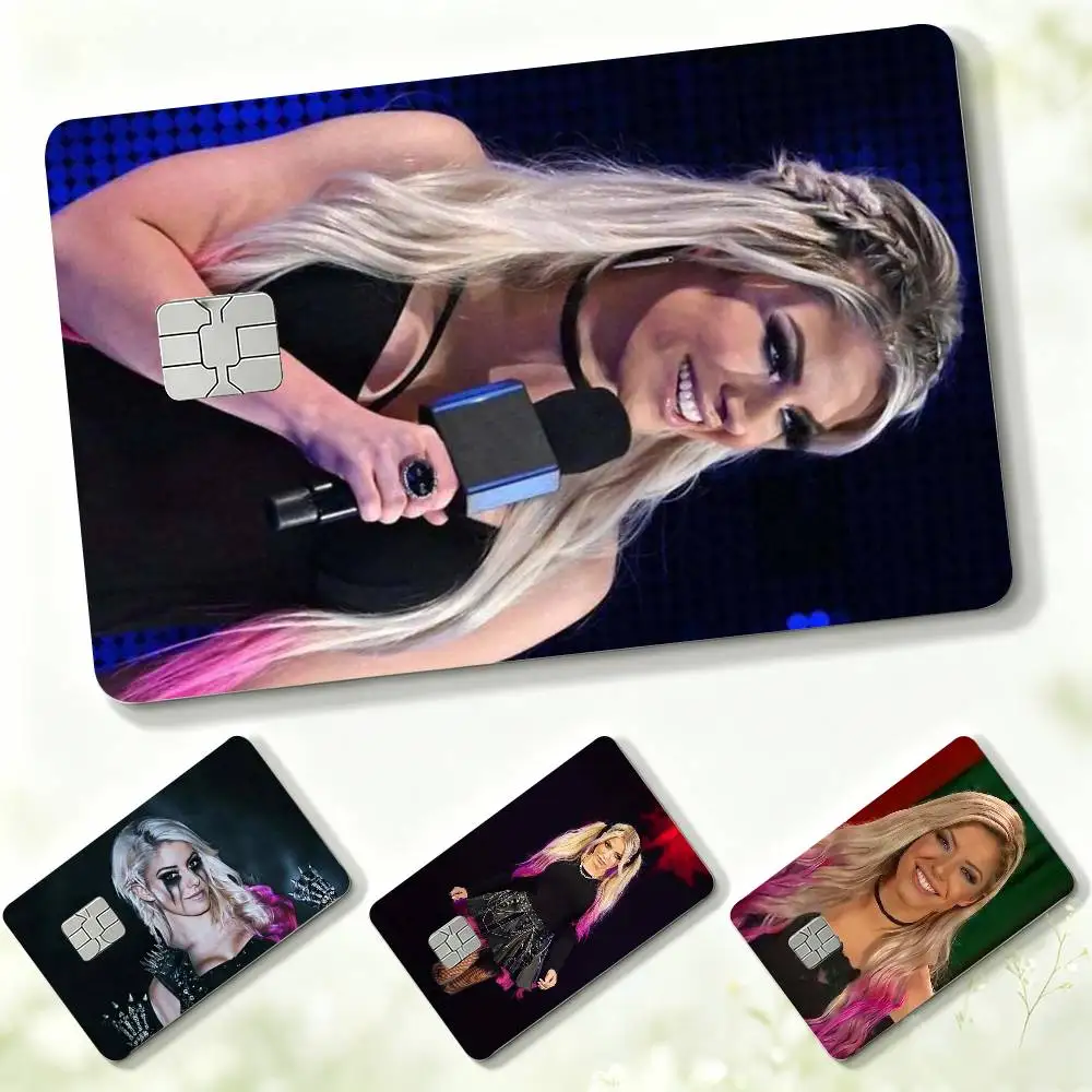 Professional Wrestler A-Alexa B-Bliss  Credit Card HD Stickers Small Chip Waterproof Sticker Game Card Decal Gift