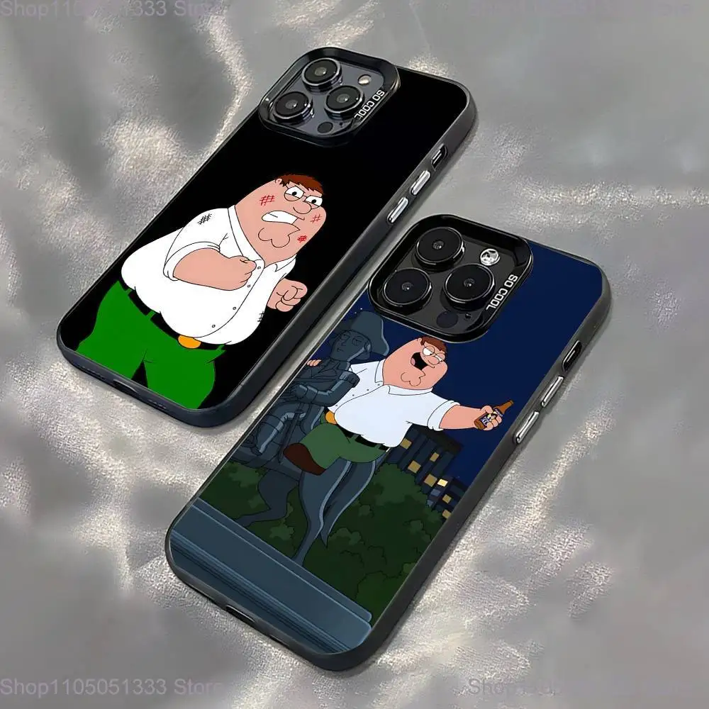 

F-Family Funny Guy Phone Case For iPhone 16,15,14,13,12,11,Pro,XS,Max,Plus,Mini,SE Black Candy Matte Shockproof Cover