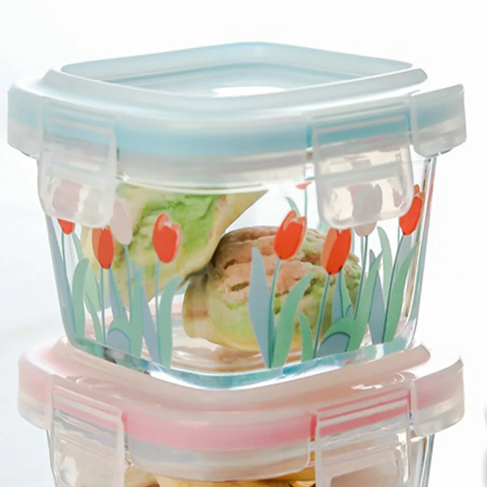 

120Ml Glass Sealed Food Container Clear Reusable Storage Box with Tight Lid for Keeping Food Fresh Sealed Box Snack Container