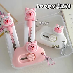 Creative Zanmang Loopy Anime Utility Knife Loopy Little Beaver Mini Portable Unboxing Diy Handmade Accessories Paper Knife