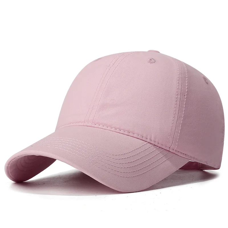 New plain color washed baseball cap with a widened and deepened soft top, versatile outdoor sun protection hat